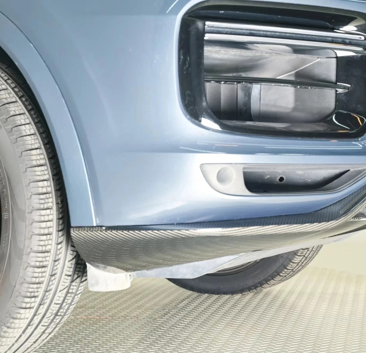 KM Carbon Fiber Front Lip Bumper Splitter Trim Skid Plate for E3.1 9Y0.1 Turbo-GT Upgrade Carbon Fiber Black 2018-2023 High